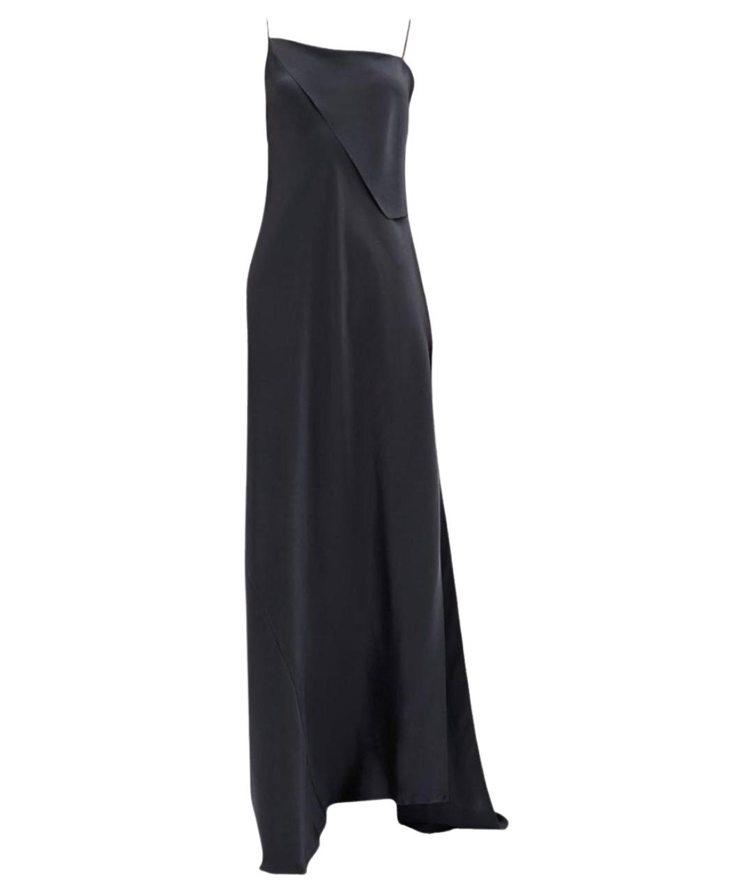 ANN DEMEULEMEESTER Черное шелковое вечернее платье, фото 1