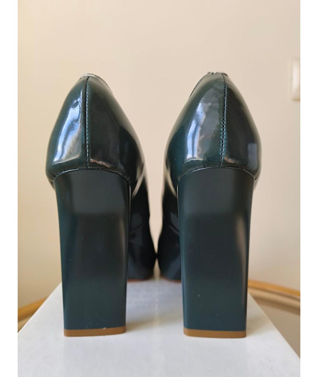 MAISON MARGIELA Зеленые туфли из лакированной кожи, фото 4