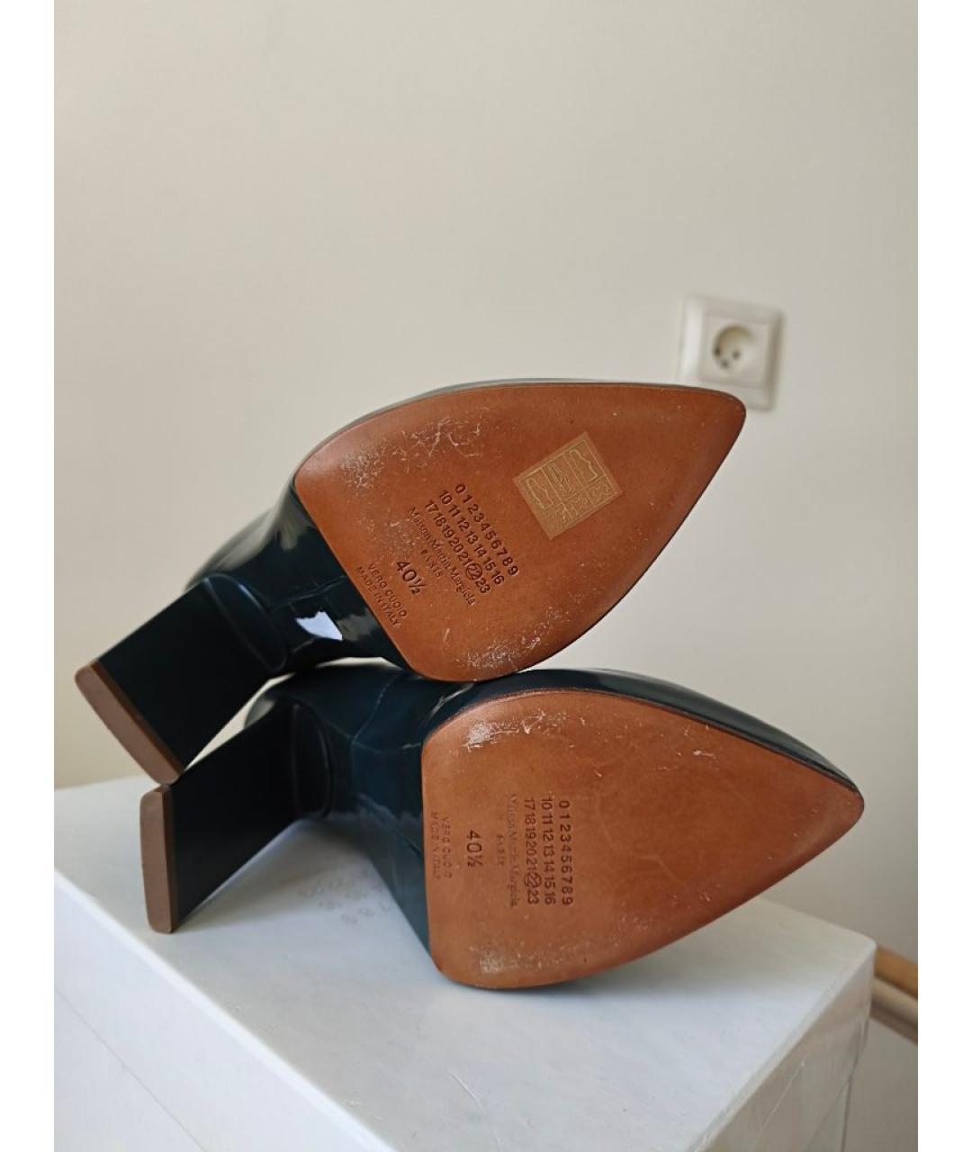 MAISON MARGIELA Зеленые туфли из лакированной кожи, фото 7