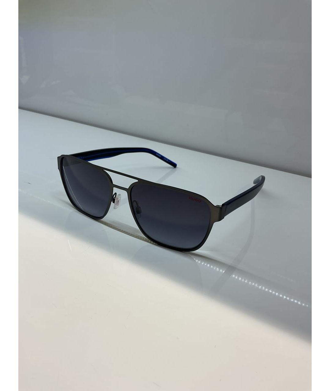 HUGO BOSS Черные металлические солнцезащитные очки, фото 2