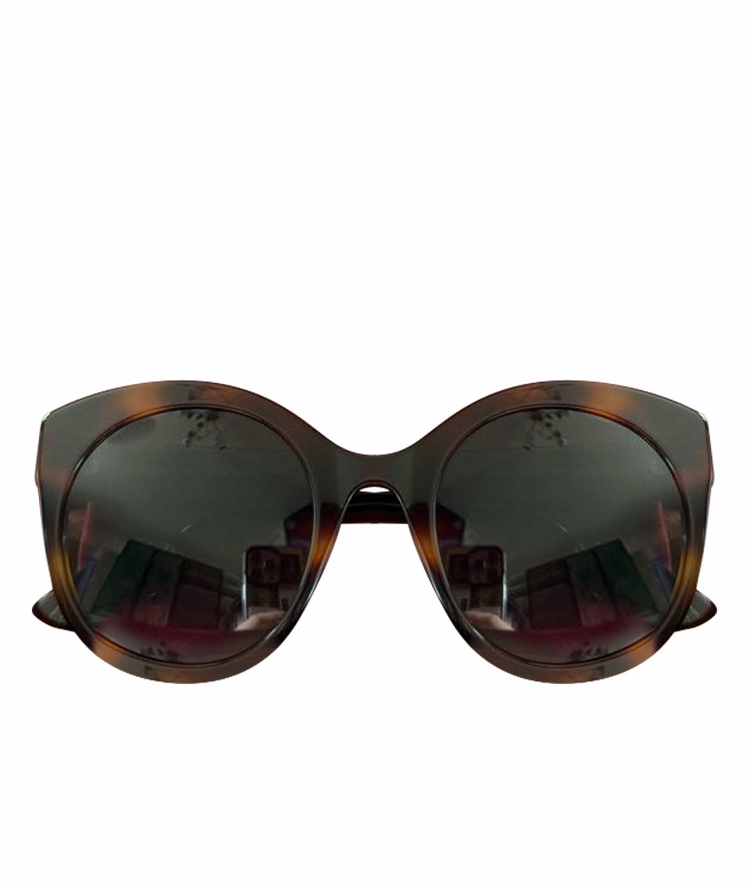 GUCCI Коричневые пластиковые солнцезащитные очки, фото 1