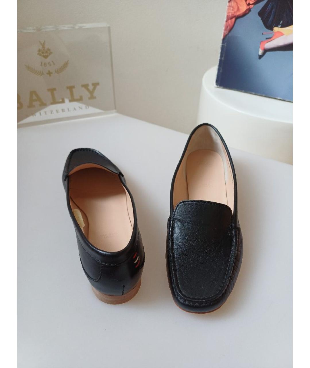 BALLY Черные кожаные мокасины, фото 4