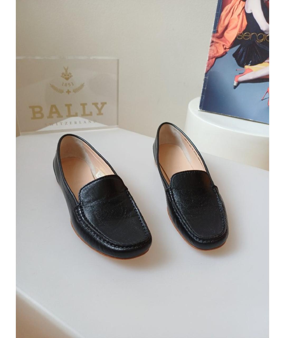 BALLY Черные кожаные мокасины, фото 5
