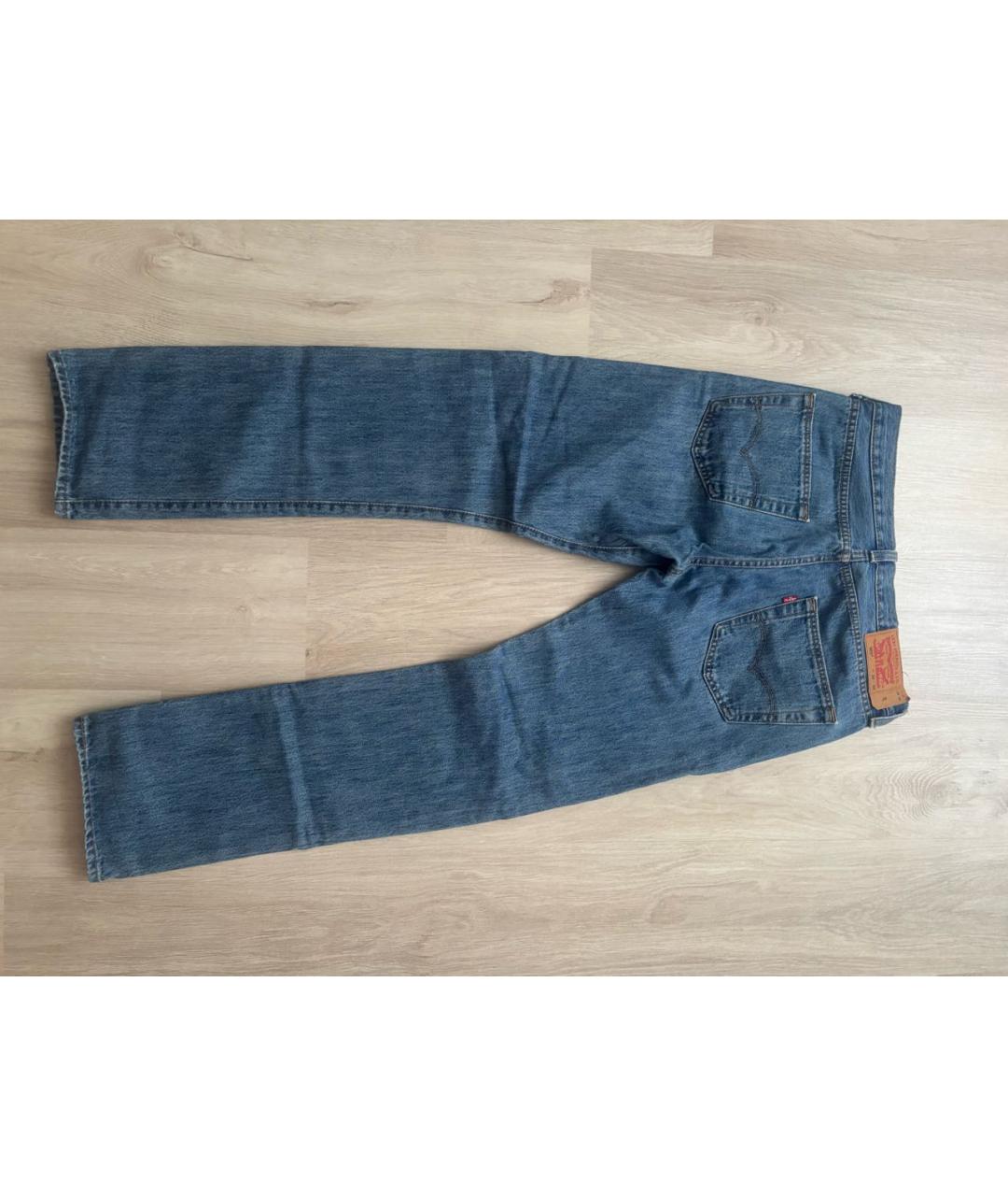 LEVI'S Синие хлопковые прямые джинсы, фото 3