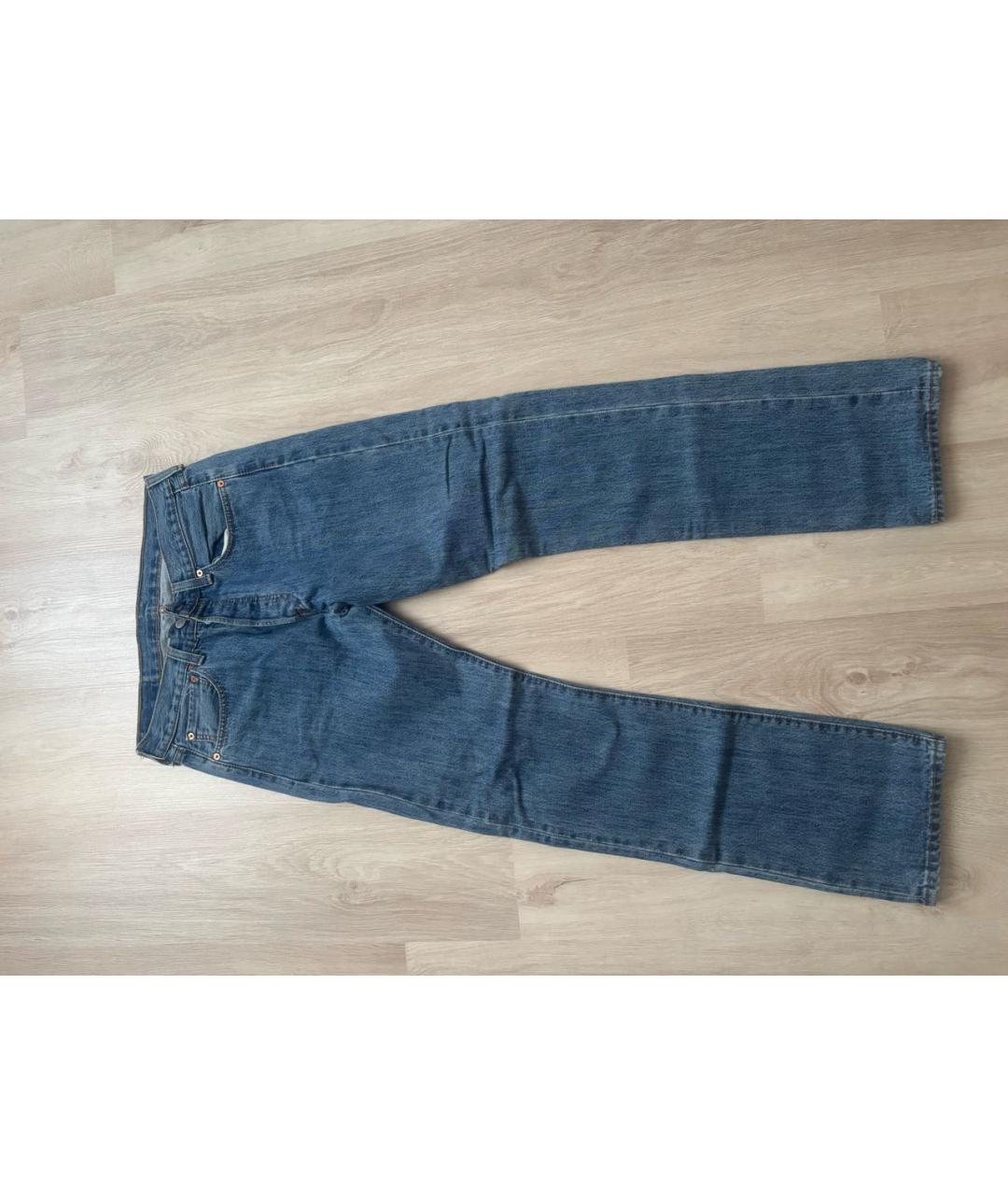 LEVI'S Синие хлопковые прямые джинсы, фото 2