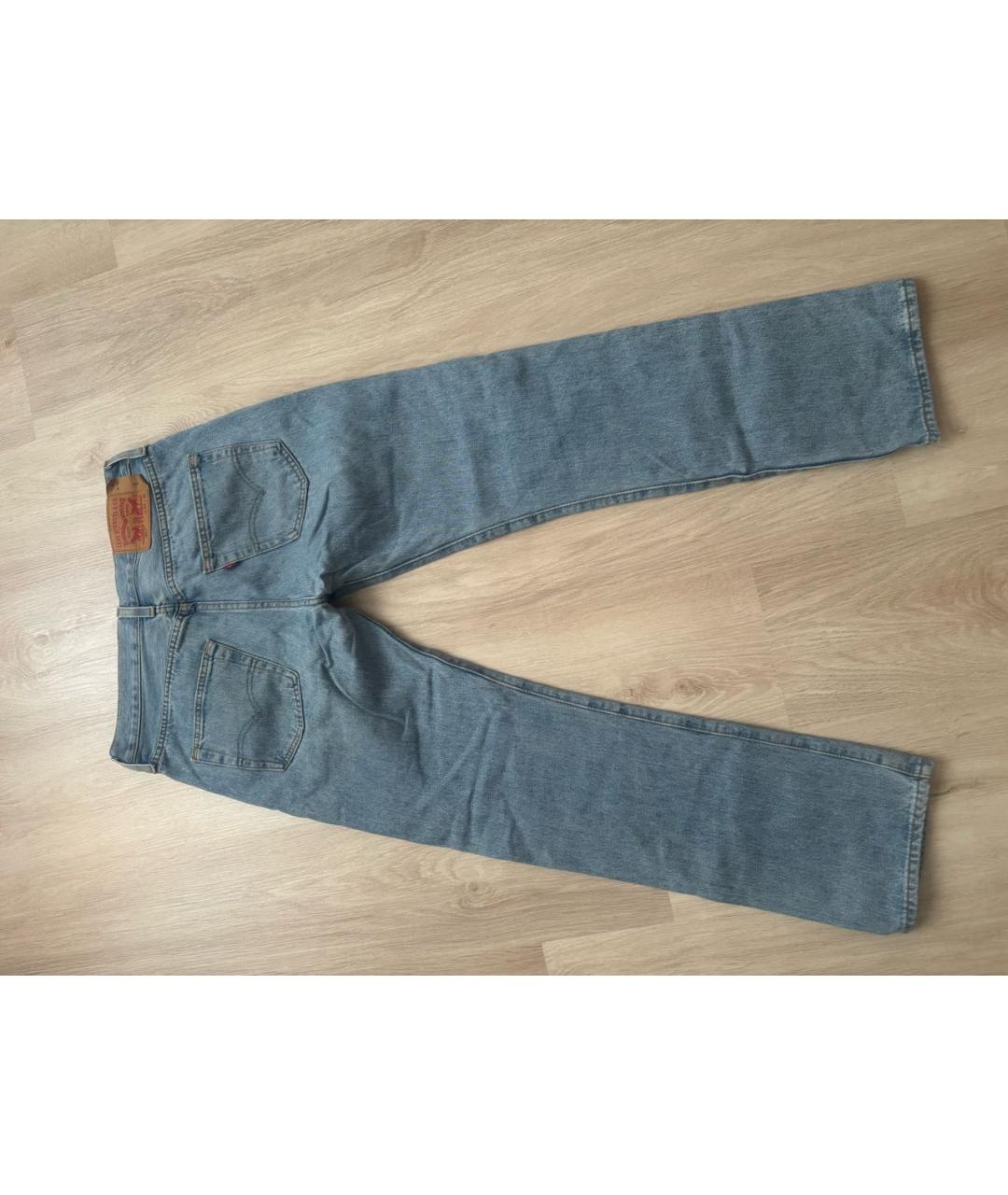 LEVI'S Синие хлопковые прямые джинсы, фото 4