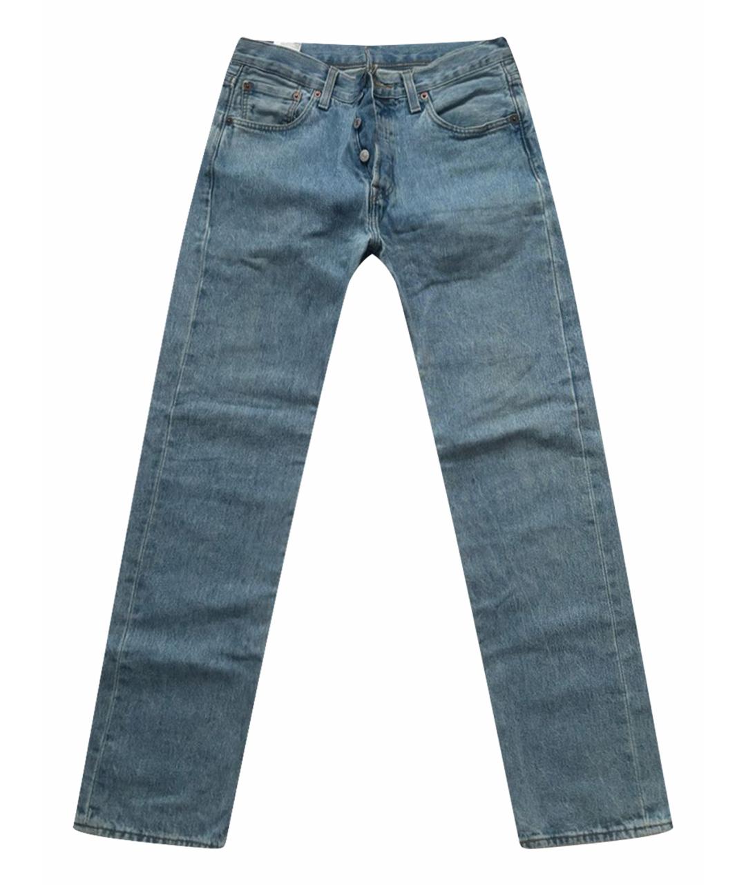LEVI'S Синие хлопковые прямые джинсы, фото 1