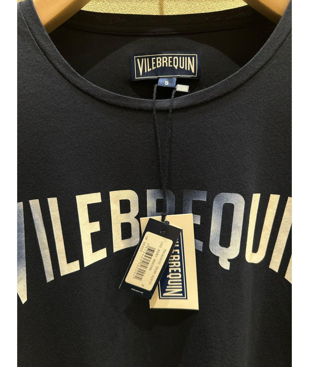 VILEBREQUIN Темно-синяя хлопковая футболка, фото 3