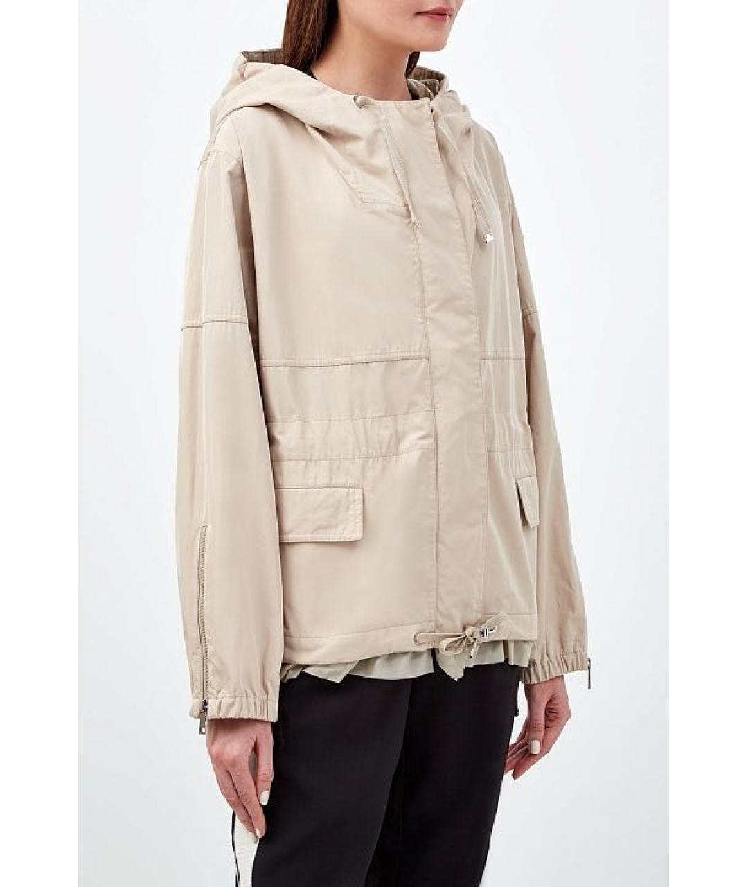 MONCLER Бежевая хлопковая куртка, фото 4