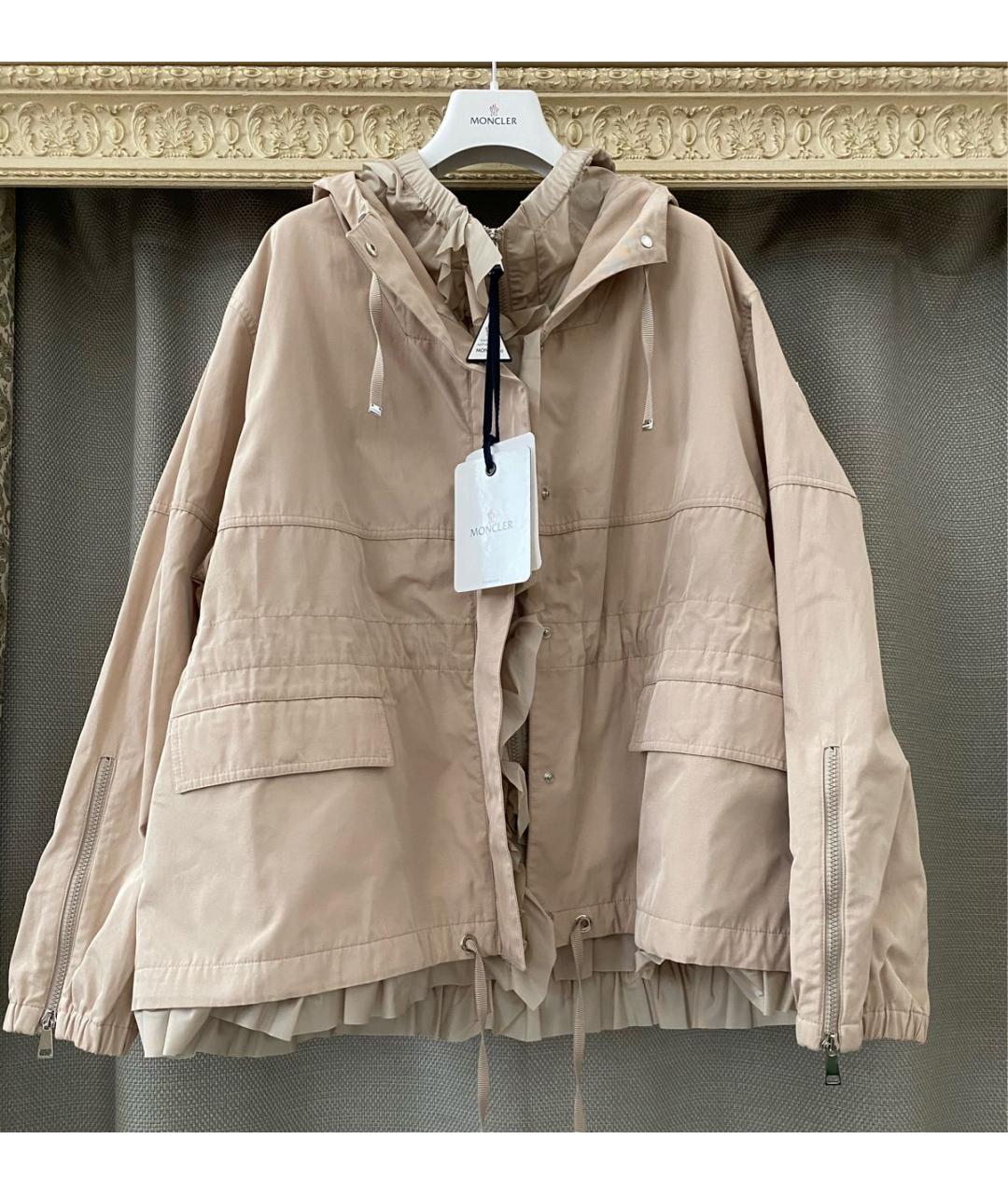 MONCLER Бежевая хлопковая куртка, фото 6