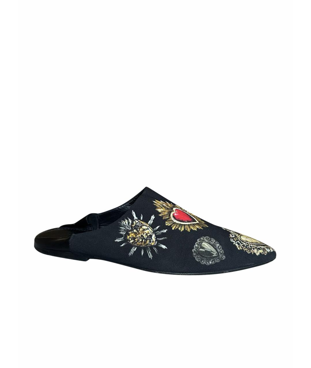 DOLCE&GABBANA Черные мюли, фото 1