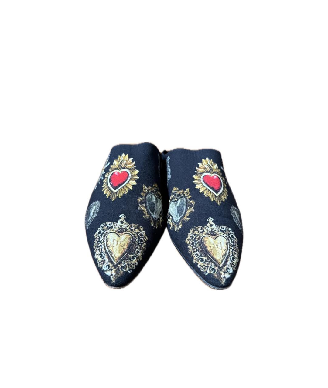 DOLCE&GABBANA Черные мюли, фото 2