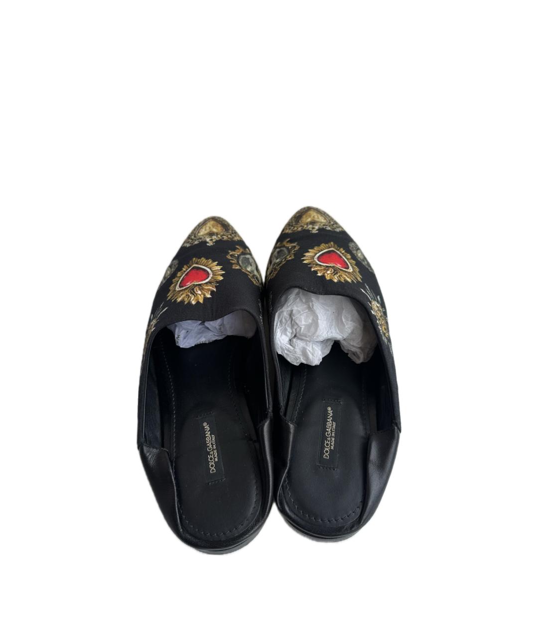 DOLCE&GABBANA Черные мюли, фото 4