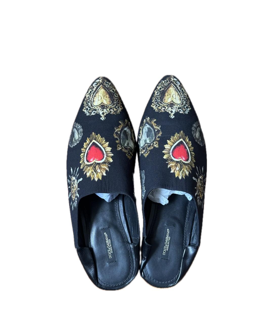 DOLCE&GABBANA Черные мюли, фото 3