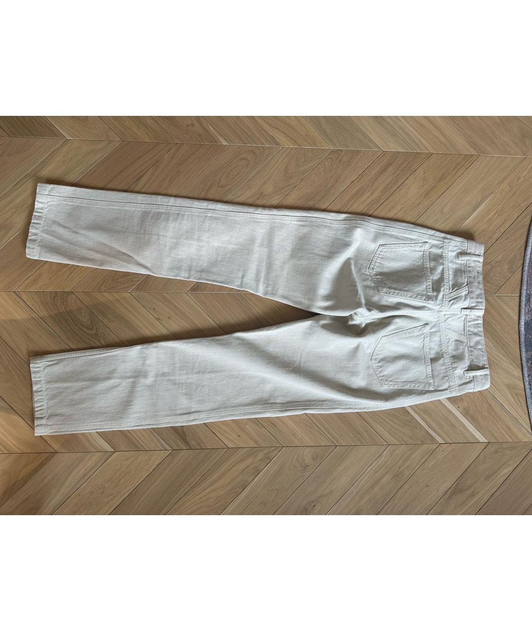 ISABEL MARANT ETOILE Бежевые хлопковые прямые джинсы, фото 2
