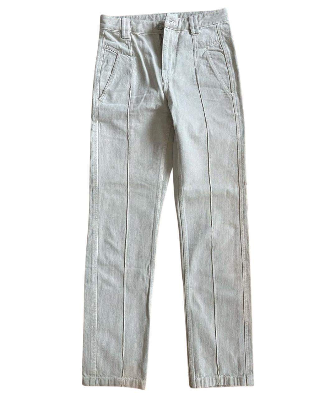 ISABEL MARANT ETOILE Бежевые хлопковые прямые джинсы, фото 1