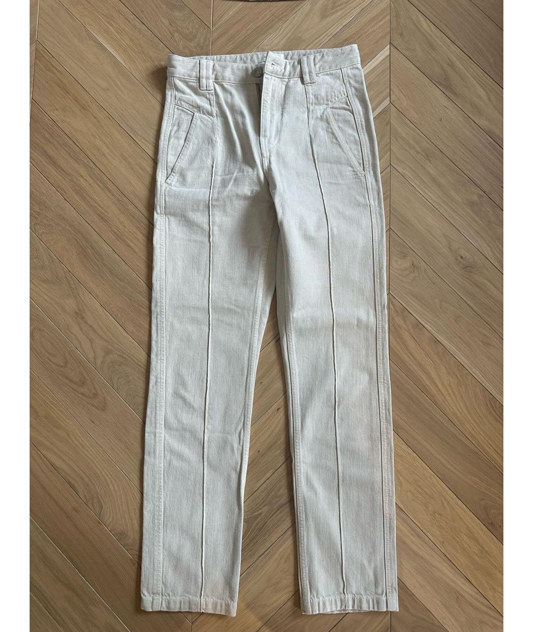 ISABEL MARANT ETOILE Бежевые хлопковые прямые джинсы, фото 5