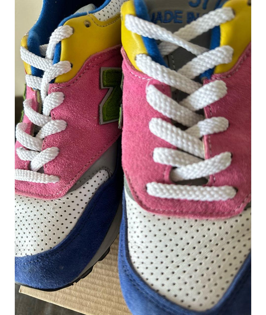 NEW BALANCE Розовые замшевые низкие кроссовки / кеды, фото 3