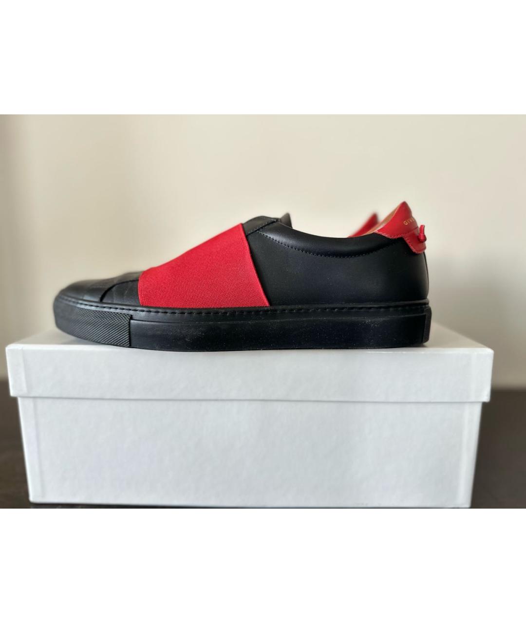 GIVENCHY Черные кожаные низкие кроссовки / кеды, фото 6