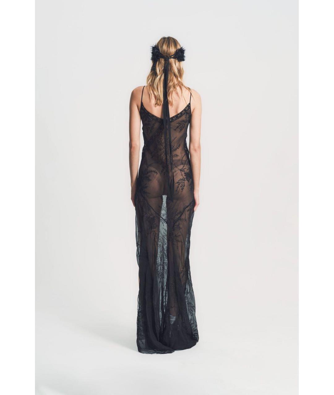 ANN DEMEULEMEESTER Черное шелковое вечернее платье, фото 6