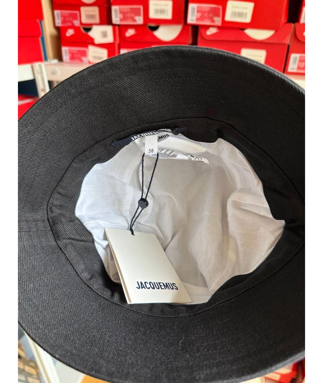 JACQUEMUS Черная хлопковая панама, фото 6