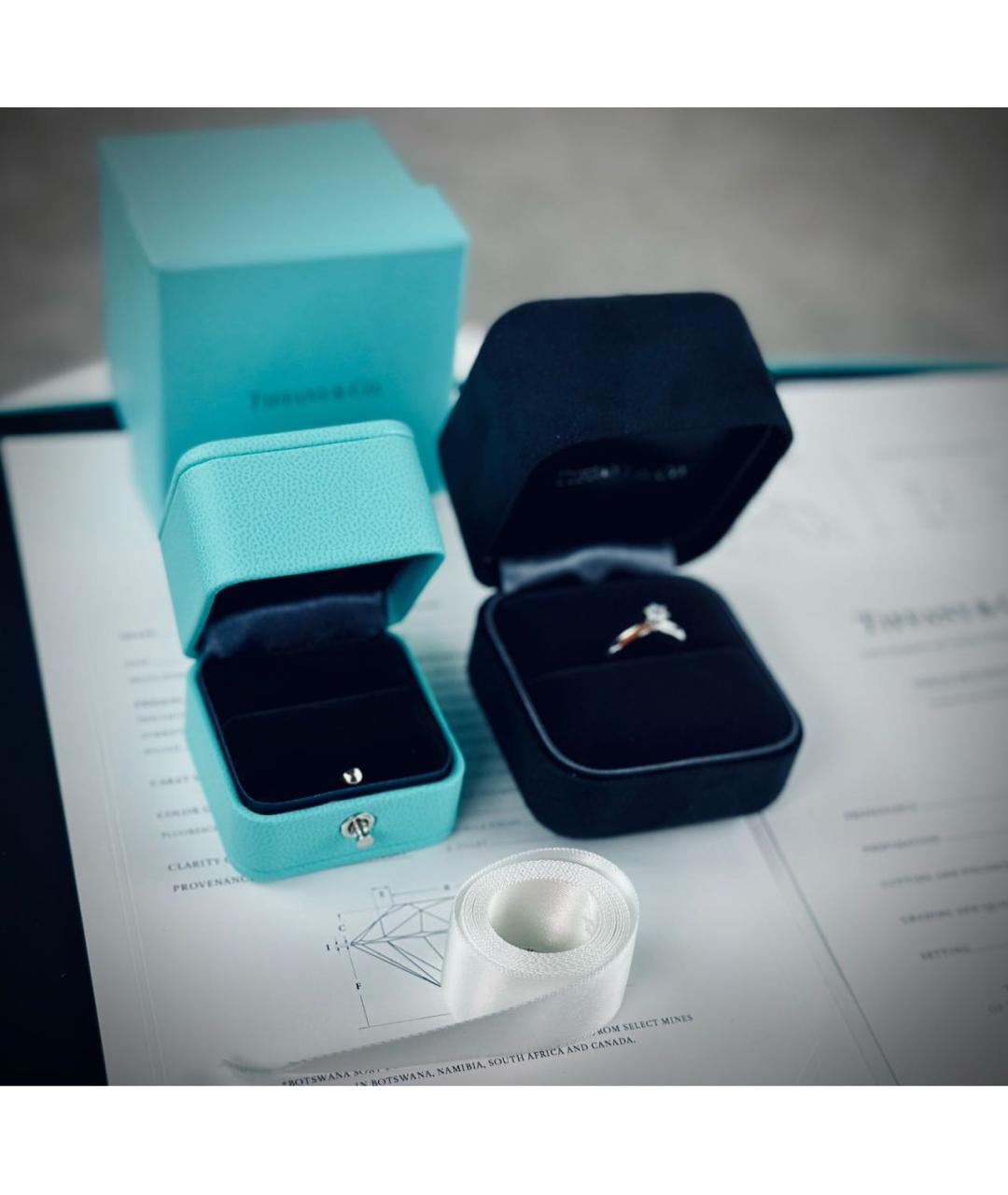 TIFFANY&CO Белое платиновое кольцо, фото 8
