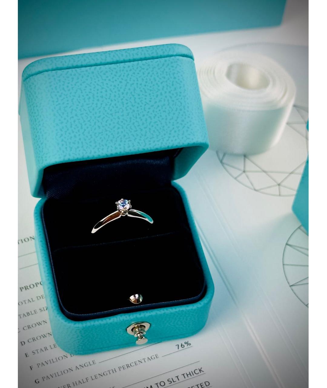 TIFFANY&CO Белое платиновое кольцо, фото 7