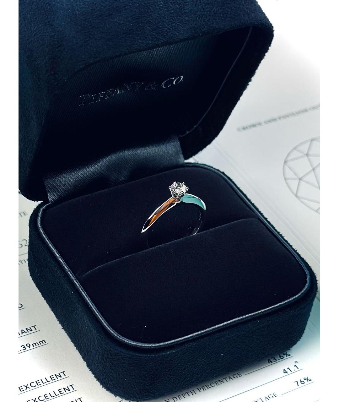 TIFFANY&CO Белое платиновое кольцо, фото 3