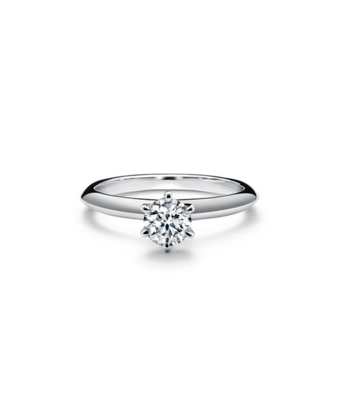 TIFFANY&CO Белое платиновое кольцо, фото 9