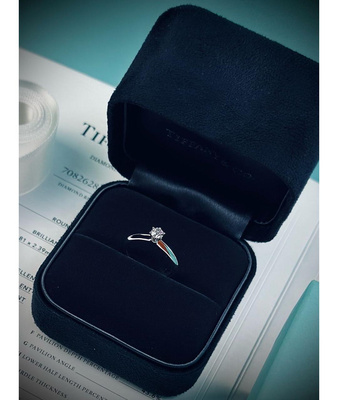TIFFANY&CO Белое платиновое кольцо, фото 2