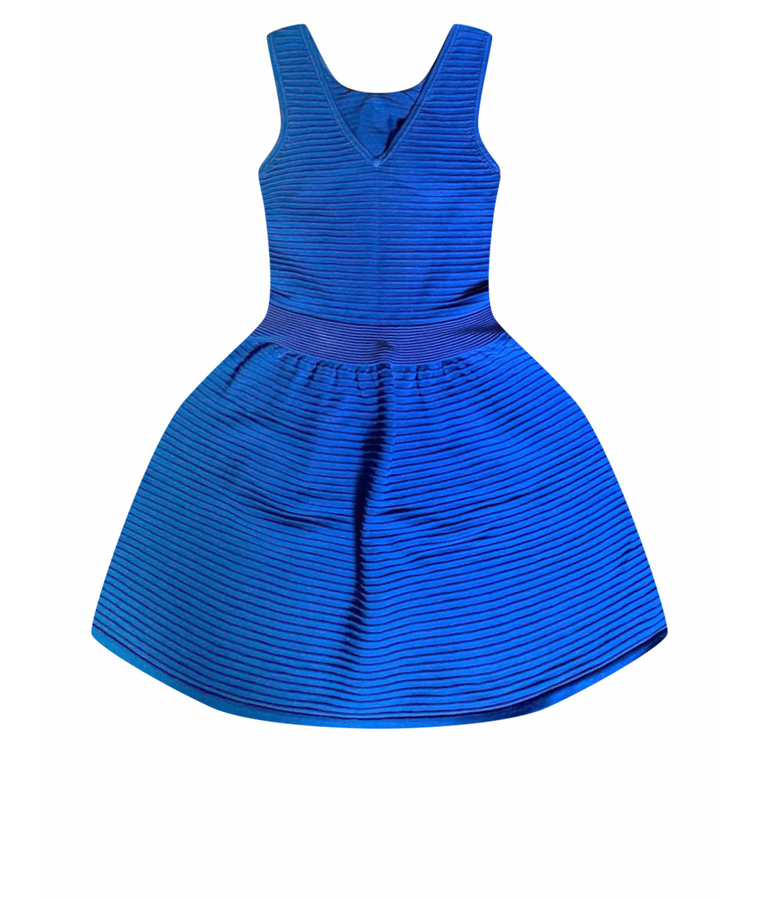 SANDRO Синее хлопко-эластановое платье, фото 1