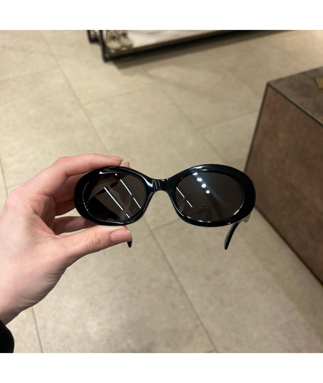 CELINE Черные пластиковые солнцезащитные очки, фото 6