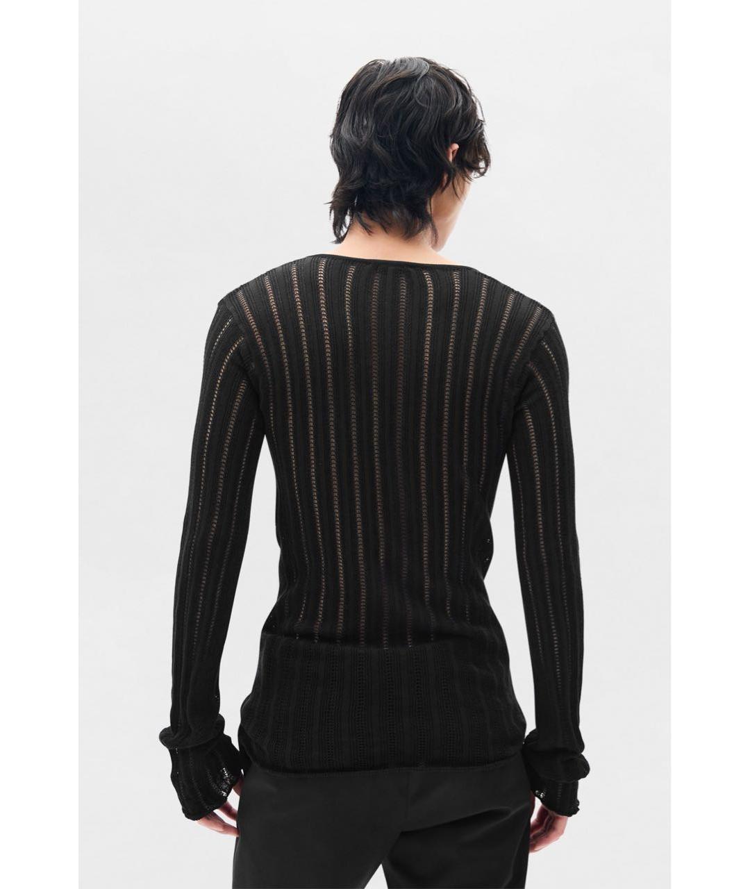 ANN DEMEULEMEESTER Черный хлопковый джемпер / свитер, фото 5