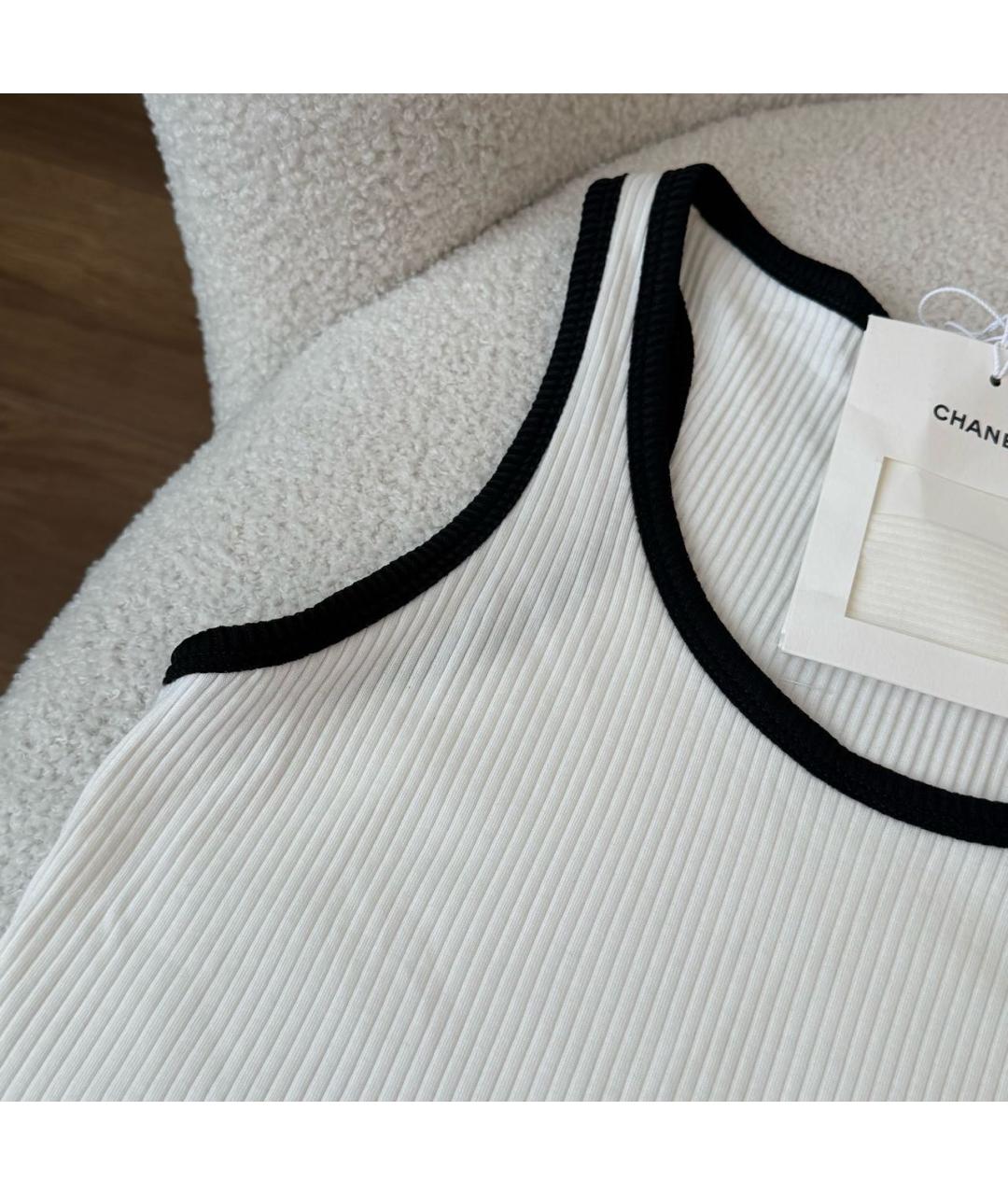 CHANEL Белая майка, фото 4