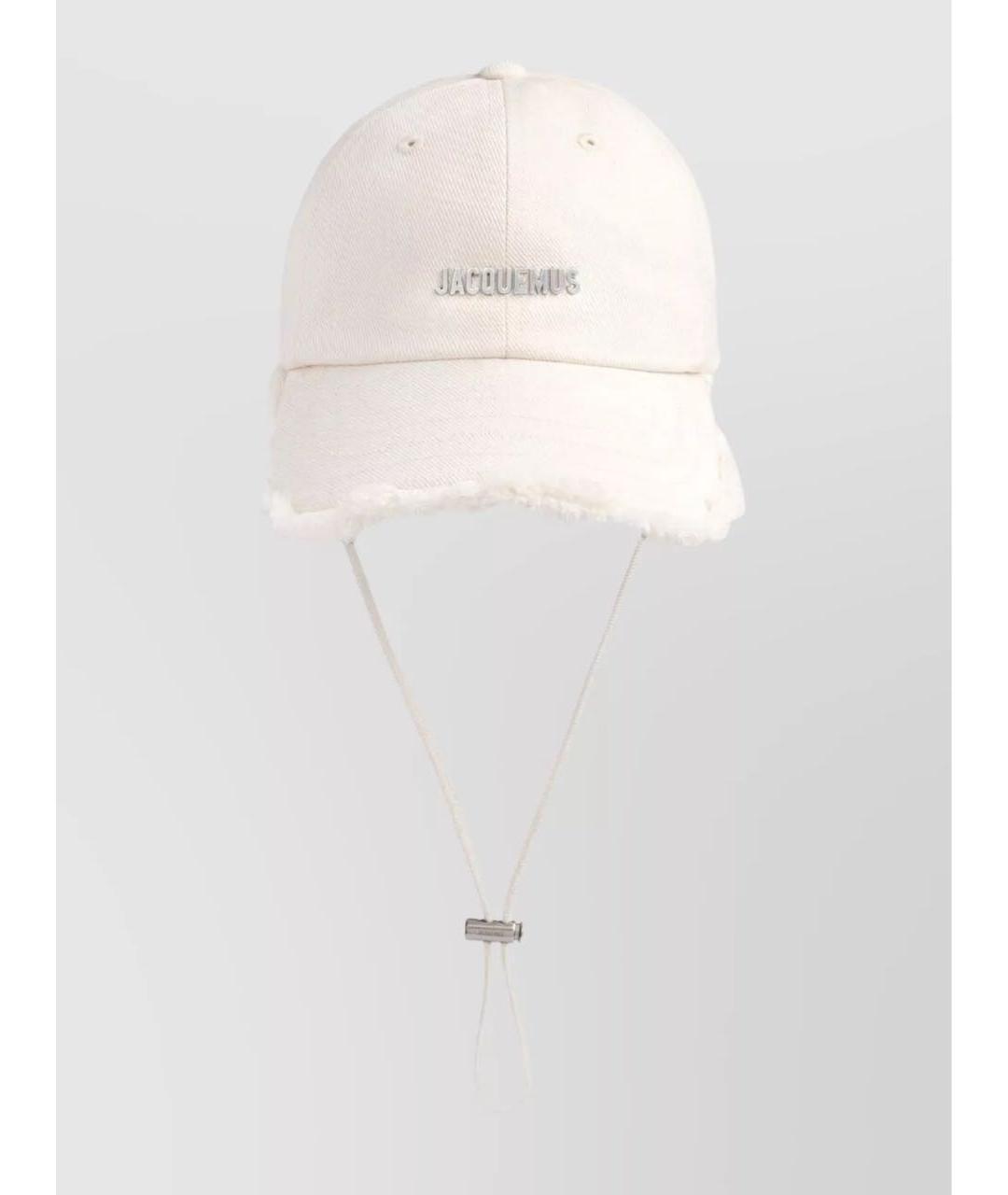 JACQUEMUS Белая хлопковая кепка, фото 4