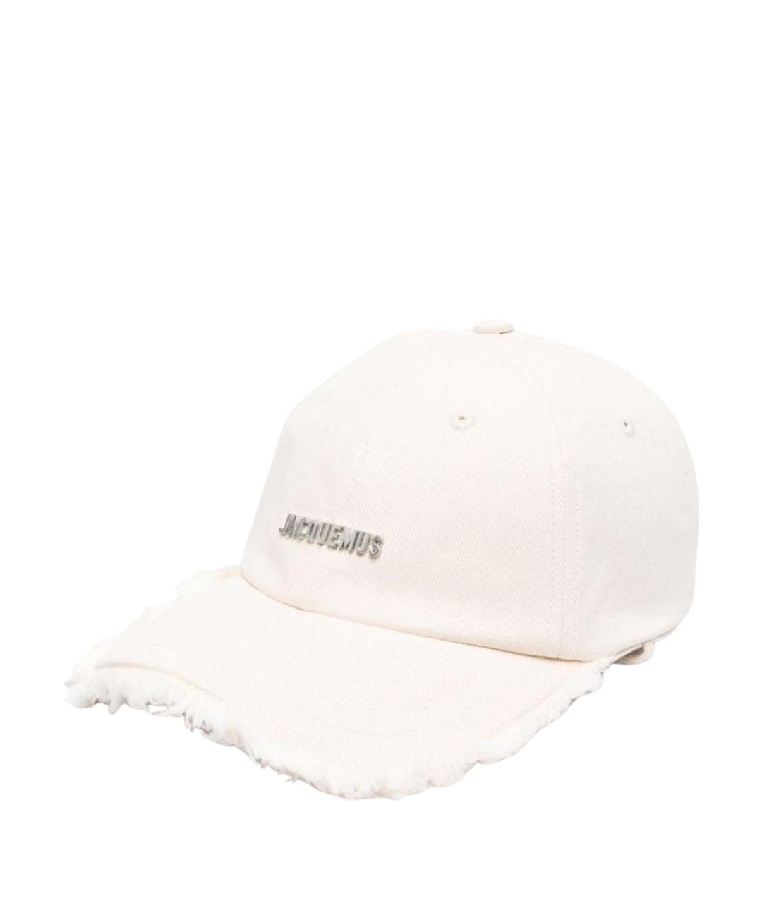JACQUEMUS Белая хлопковая кепка, фото 1
