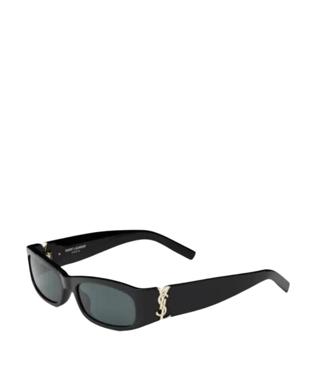 SAINT LAURENT Черные пластиковые солнцезащитные очки, фото 1