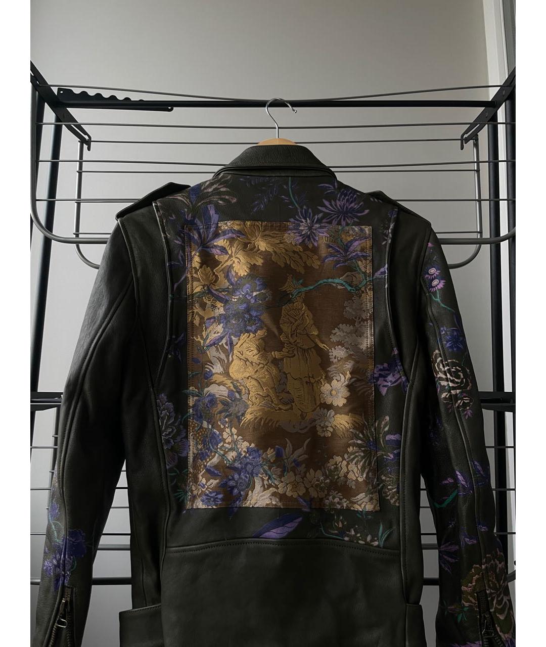 ETRO Зеленая кожаная куртка, фото 2