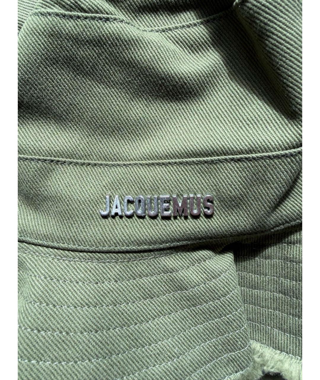 JACQUEMUS Хаки хлопковая шляпа, фото 4