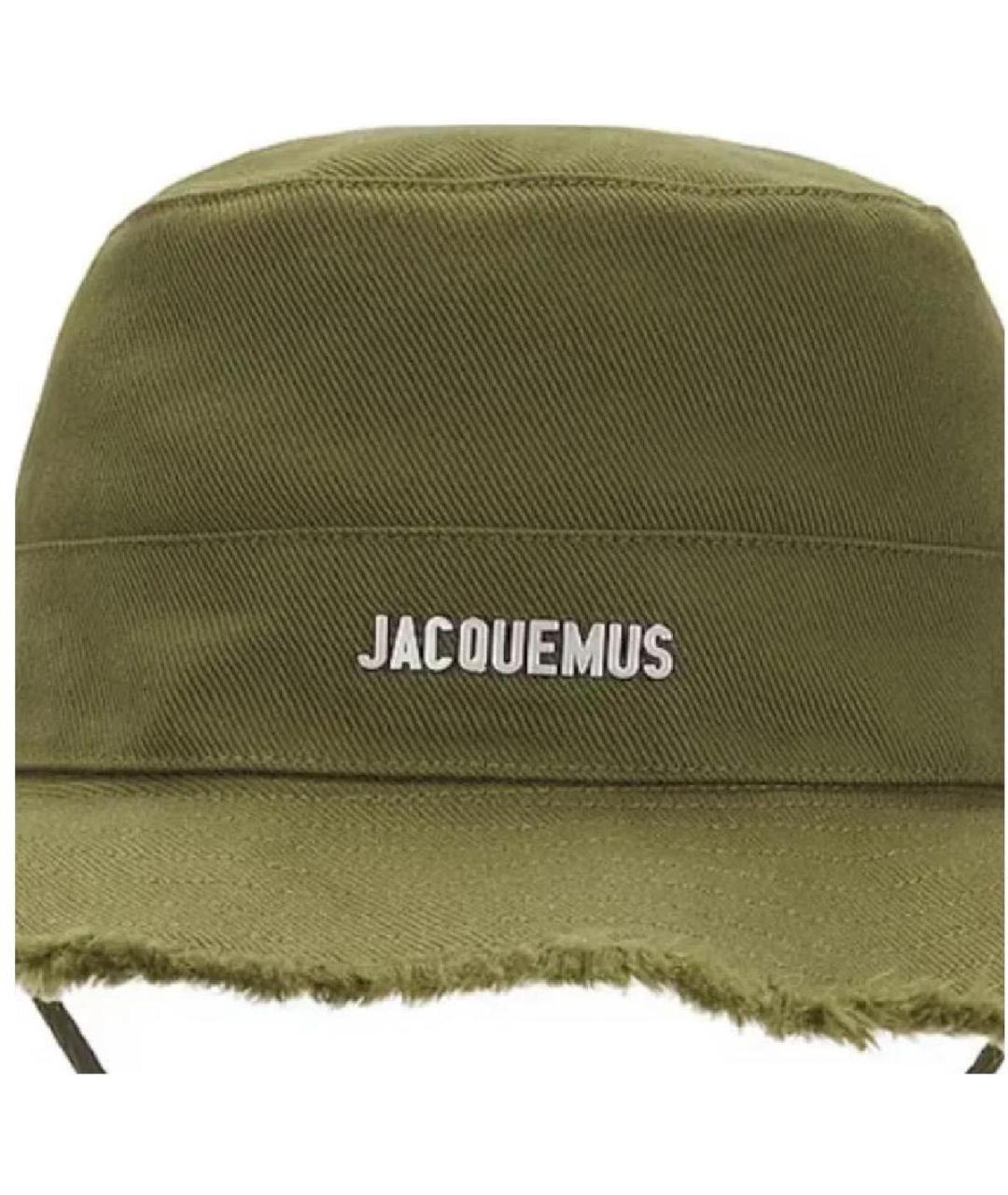 JACQUEMUS Хаки хлопковая шляпа, фото 3