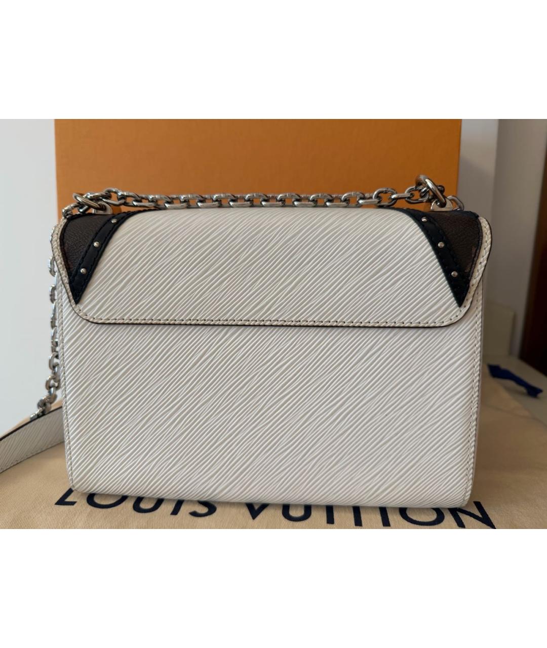 LOUIS VUITTON Белая кожаная сумка через плечо, фото 3