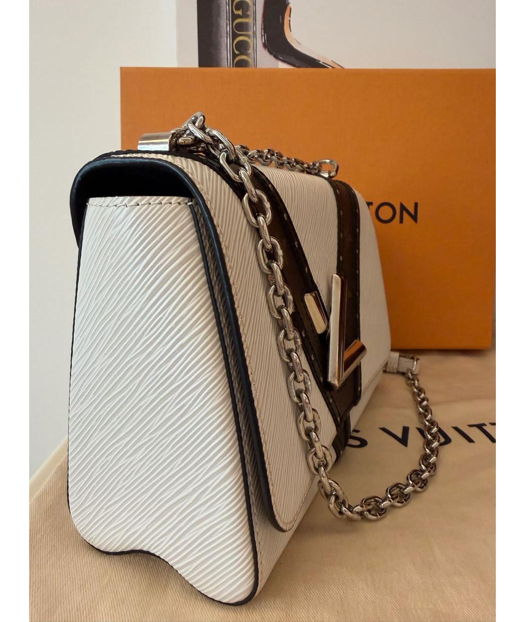 LOUIS VUITTON Белая кожаная сумка через плечо, фото 2