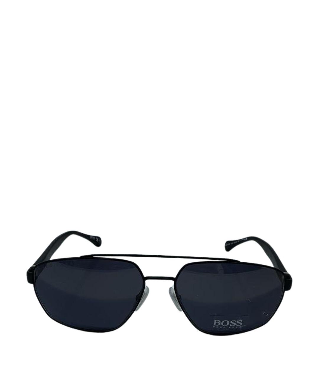 HUGO BOSS Черные металлические солнцезащитные очки, фото 1