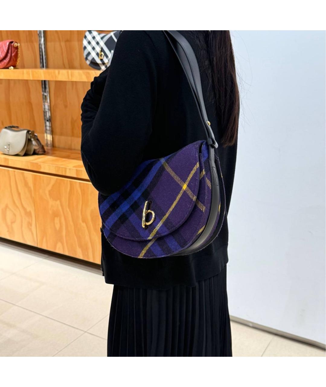 BURBERRY Фиолетовая сумка через плечо, фото 3