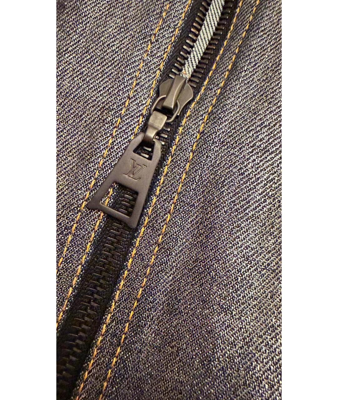 LOUIS VUITTON Серая деним юбка мини, фото 4