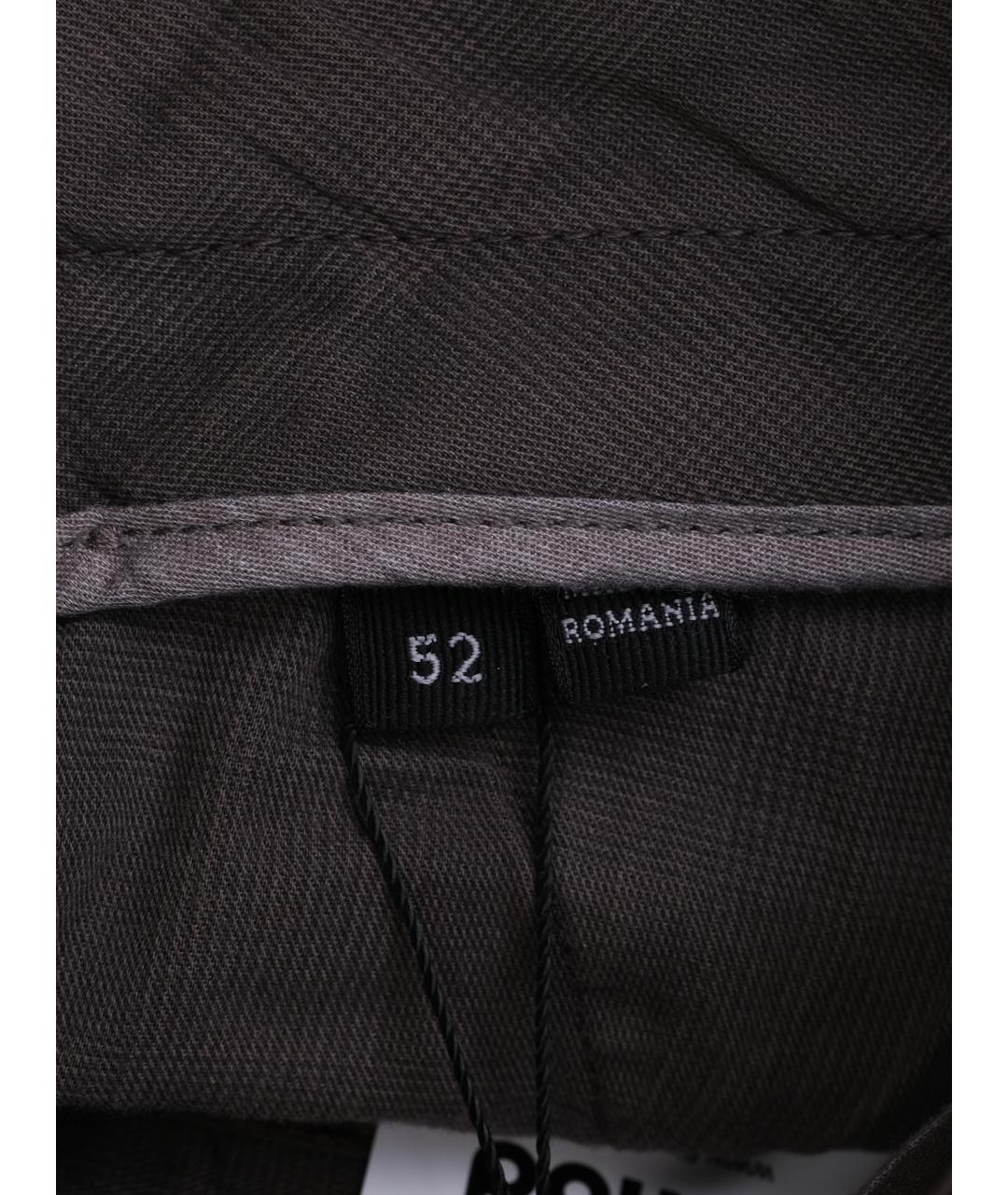 ZEGNA Коричневые хлопко-эластановые брюки чинос, фото 6