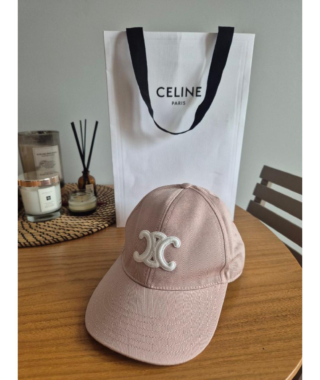 CELINE Розовая хлопковая кепка, фото 5