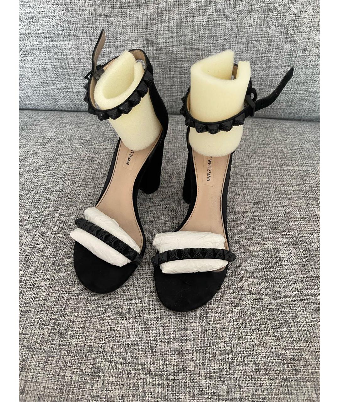 STUART WEITZMAN Черные замшевые босоножки, фото 2