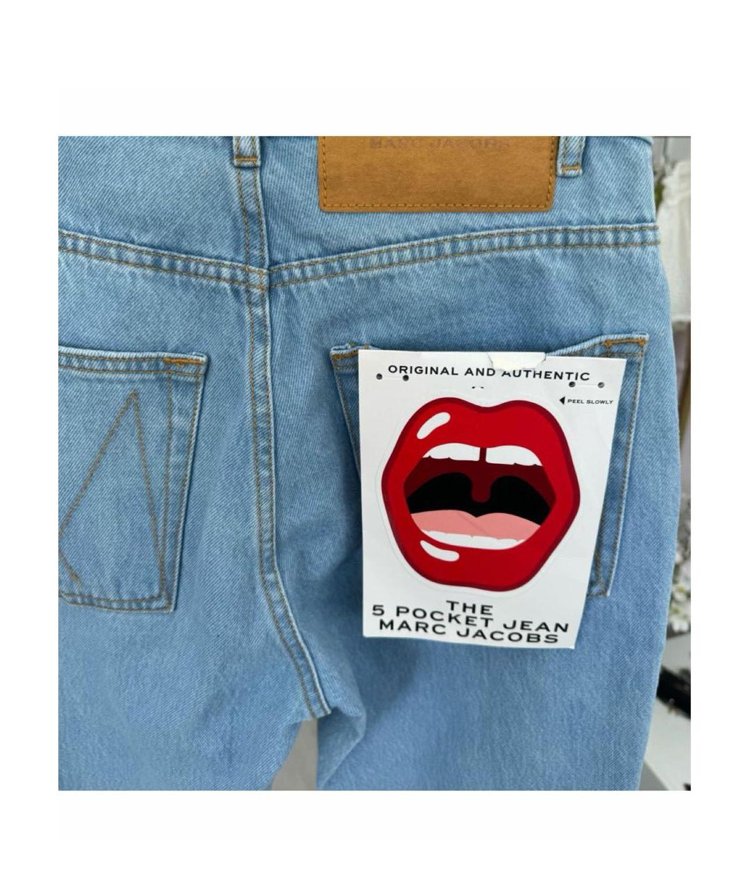 MARC JACOBS Голубые хлопковые прямые джинсы, фото 2