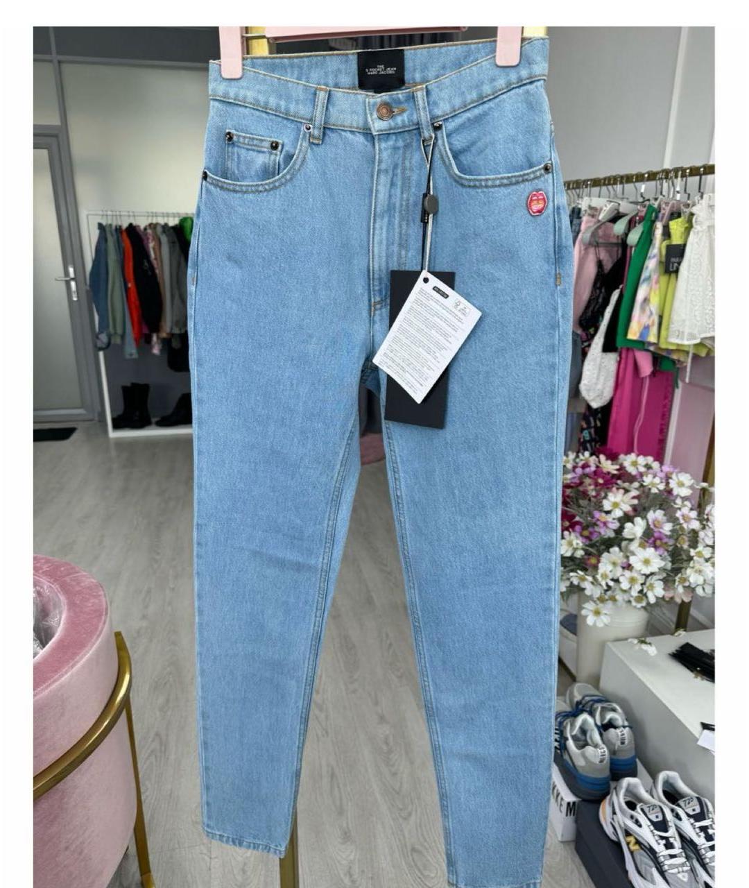 MARC JACOBS Голубые хлопковые прямые джинсы, фото 4
